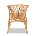 bali & pari Murai Modern Bohemian Natural Brown Rattan Dining Chair