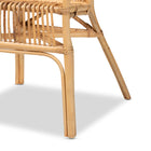 bali & pari Murai Modern Bohemian Natural Brown Rattan Dining Chair