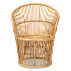 bali & pari Narva Modern Bohemian Natural Brown Rattan Accent Chair