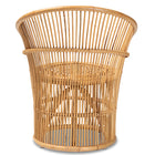 bali & pari Narva Modern Bohemian Natural Brown Rattan Accent Chair
