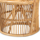 bali & pari Narva Modern Bohemian Natural Brown Rattan Accent Chair