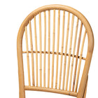 bali & pari Wina Modern Bohemian Natural Brown Rattan 2-Piece Dining Chair Set