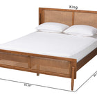 Baxton Studio Gardwin Mid-Century Modern Ash Walnut Finished Wood King Size Platform Bed