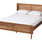 Baxton Studio Gardwin Mid-Century Modern Ash Walnut Finished Wood King Size Platform Bed