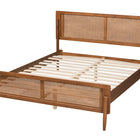 Baxton Studio Gardwin Mid-Century Modern Ash Walnut Finished Wood Queen Size Platform Bed
