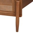 Baxton Studio Gardwin Mid-Century Modern Ash Walnut Finished Wood Queen Size Platform Bed