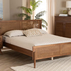 Baxton Studio Gardwin Mid-Century Modern Ash Walnut Finished Wood Queen Size Platform Bed