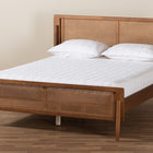 Baxton Studio Gardwin Mid-Century Modern Ash Walnut Finished Wood King Size Platform Bed
