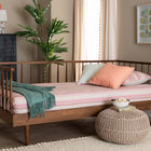 Baxton Studio Matilda Mid-Century Modern Ash Walnut Finished Wood Twin Size Daybed