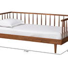 Baxton Studio Matilda Mid-Century Modern Ash Walnut Finished Wood Twin Size Daybed