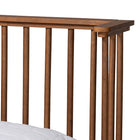 Baxton Studio Flint Mid-Century Modern Ash Walnut Finished Wood Queen Size Platform Bed