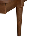 Baxton Studio Flint Mid-Century Modern Ash Walnut Finished Wood Queen Size Platform Bed