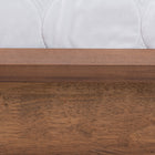 Baxton Studio Flint Mid-Century Modern Ash Walnut Finished Wood Queen Size Platform Bed