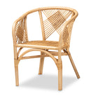 bali & pari Kagama Modern Bohemian Natural Brown Rattan Dining Chair