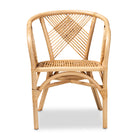 bali & pari Kagama Modern Bohemian Natural Brown Rattan Dining Chair