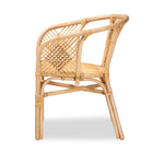 bali & pari Kagama Modern Bohemian Natural Brown Rattan Dining Chair
