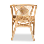 bali & pari Kagama Modern Bohemian Natural Brown Rattan Dining Chair