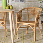 bali & pari Kagama Modern Bohemian Natural Brown Rattan Dining Chair