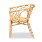 bali & pari Kaka Modern Bohemian Natural Brown Rattan Dining Chair