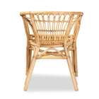 bali & pari Kaka Modern Bohemian Natural Brown Rattan Dining Chair