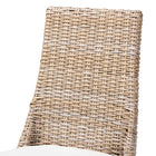 bali & pari Toby Modern Bohemian Grey Rattan 2-Piece Dining Chair Set