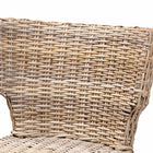 bali & pari Enver Modern Bohemian Grey Rattan and Brown Wood Dining Chair