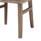 bali & pari Enver Modern Bohemian Grey Rattan and Brown Wood Dining Chair