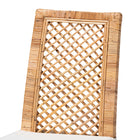 bali & pari Argos Modern Bohemian  Natural Brown Rattan 2-Piece Dining Chair Set