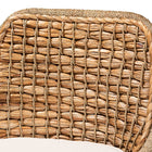 bali & pari Kyle Modern Bohemian Natural Brown Woven Rattan Dining Side Chair With Cushion
