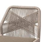 bali & pari Jennifer Mid-Century Transitional Grey Woven Rope Mahogany Dining Side Chair