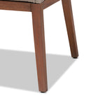 bali & pari Jennifer Mid-Century Transitional Grey Woven Rope Mahogany Dining Arm Chair
