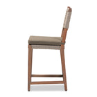 bali & pari Heyna Mid-Century Transitional Grey Woven Rope Mahogany Counter Stool