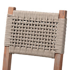 bali & pari Heyna Mid-Century Transitional Grey Woven Rope Mahogany Counter Stool