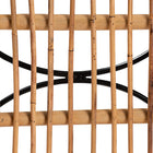 bali & pari Garan Modern Bohemian Natural Brown Rattan and Black Metal Counter Stool