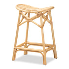 bali & pari Elgon Modern Bohemian Natural Brown Rattan Counter Stool