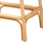bali & pari Elgon Modern Bohemian Natural Brown Rattan Counter Stool