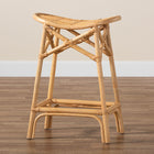 bali & pari Elgon Modern Bohemian Natural Brown Rattan Counter Stool