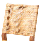 bali & pari Lesia Modern Bohemian Natural Brown Rattan and Walnut Brown Mahogany Wood Counter Stool