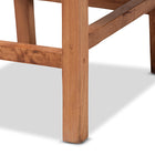 bali & pari Lesia Modern Bohemian Natural Brown Rattan and Walnut Brown Mahogany Wood Counter Stool