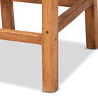 bali & pari Moscow Modern Bohemian Natural Brown Rattan and Walnut Brown Mahogany Wood Counter Stool