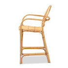 bali & pari Tugera Modern Bohemian Natural Brown Rattan Counter Stool