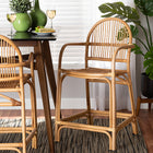 bali & pari Tugera Modern Bohemian Natural Brown Rattan Counter Stool