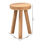 bali & pari Terah Mid-Century Modern Natural Brown Teak Wood Ottoman Footstool