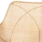 bali & pari Ballerina Japandi Natural Brown Finished Mahogany Wood and Rattan 2-Piece Dining Chair Set