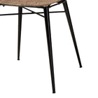 Baxton Studio Sabelle Japandi Natural Brown Finished Wood and Greywashed Rattan 5-Piece Dining Set