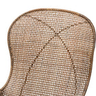 bali & pari Sabelle Japandi Greywashed Rattan and Black Metal 2-Piece Dining Chair Set