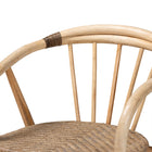 Baxton Studio Kyoto Modern Bohemian Natural Brown Finished Wood and Rattan 5-Piece Dining Set