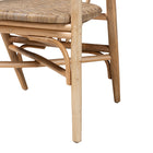 Baxton Studio Kyoto Modern Bohemian Natural Brown Finished Wood and Rattan 5-Piece Dining Set
