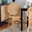 bali & pari Osaka Modern Bohemian Natural Brown Rattan Dining Chair