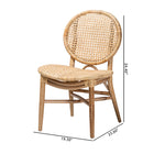 bali & pari Osaka Modern Bohemian Natural Brown Rattan Dining Chair